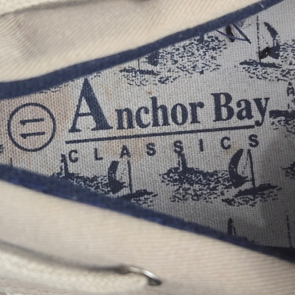 Anchor Bay Classics Boat Shoes‎ Mens 11 Tan Canvas Mesh Slip On Loafers 47137 - Picture 9 of 10
